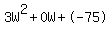 3W%5E2%2B0W%2B-75