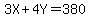 3X%2B4Y=380