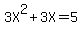 3X%5E2%2B3X=5