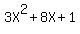 3X%5E2%2B8X%2B1