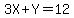 3X+%2B+Y+=+12