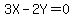 3X-2Y=0