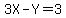 3X-Y=3
