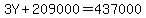 3Y%2B209000=437000