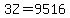 3Z=9516