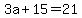3a%2B15=21