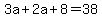 3a%2B2a%2B8=38