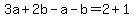 3a%2B2b-a-b=2%2B1