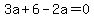 3a%2B6-2a=0