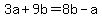 3a%2B9b=8b-a