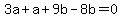 3a%2Ba%2B9b-8b=0
