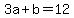 3a%2Bb+=+12