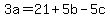 3a=21%2B5b-5c