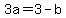 3a=3-b