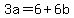 3a=6%2B6b