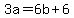 3a=6b%2B6