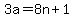 3a=8n%2B1