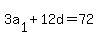 3a%5B1%5D+%2B+12d+=+72+