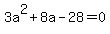 3a%5E2%2B8a-28=0