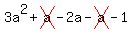3a%5E2%2Bcross%28a%29-2a-cross%28a%29-1
