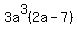 3a%5E3%282a-7%29