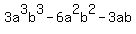 3a%5E3b%5E3-6a%5E2b%5E2-3ab