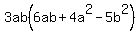 3ab%286ab%2B4a%5E2-5b%5E2%29