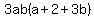 3ab%28a+%2B+2+%2B+3b%29+