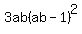 3ab%28ab-1%29%5E2