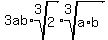 3ab%2Aroot%283%2C2%29root%283%2Ca%2Ab%29