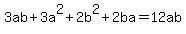 3ab%2B3a%5E2%2B2b%5E2%2B2ba=12ab