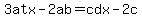 3atx-2ab=cdx-2c+