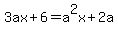 3ax%2B6=a%5E2x%2B2a