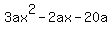 3ax%5E2-2ax-20a