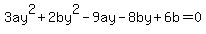 3ay%5E2%2B2by%5E2-9ay-8by%2B6b=0