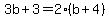 3b%2B3+=+2%28b%2B4%29