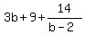 3b%2B9%2B14%2F%28b-2%29