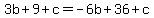 3b%2B9%2Bc=-6b%2B36%2Bc