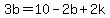 3b+=+10+-+2b+%2B+2k
