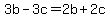 3b-3c+=+2b%2B2c