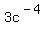 3c%5E%28-4%29