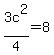 3c%5E2%2F4=8