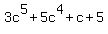 3c%5E5+%2B+5c%5E4+%2B+c+%2B+5