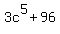 3c%5E5+%2B+96