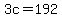 3c+=+192