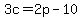 3c++=+2p+-+10