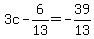 3c-6%2F13=-39%2F13