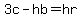 3c-hb=hr