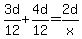 3d%2F12%2B4d%2F12=2d%2Fx