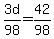 3d%2F98+=+42%2F98